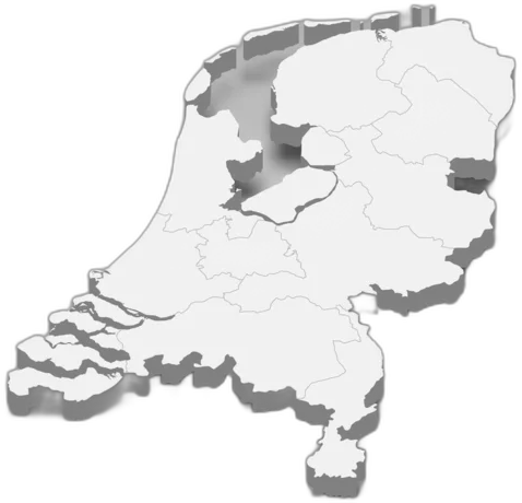 3D-kaart van Nederland: werkgebied van FixPower door heel het land